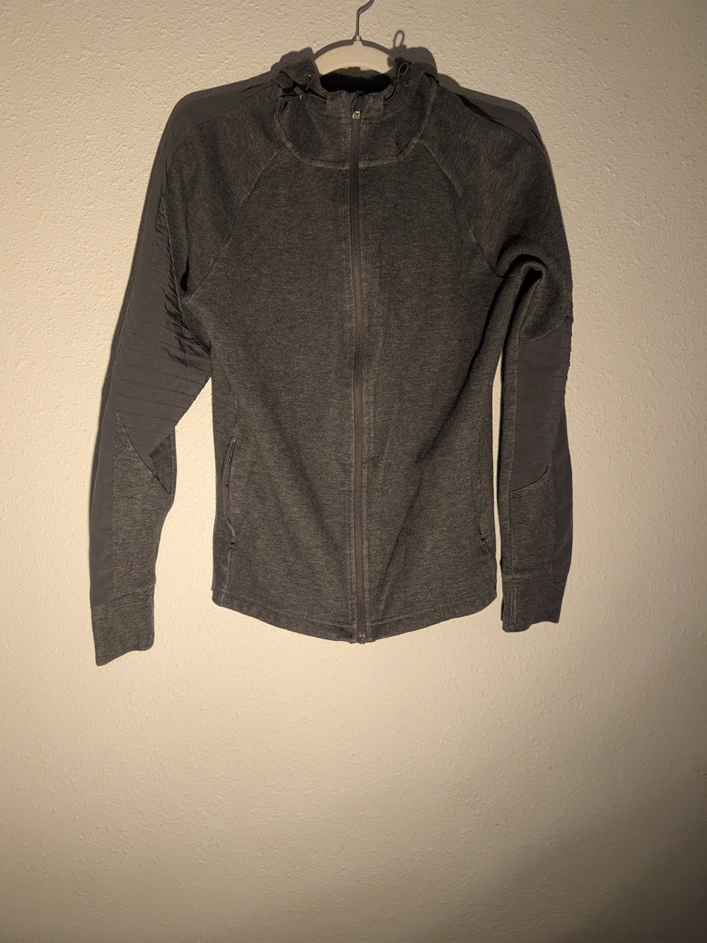 Avia Charcoal Gray Full-Zip Hooded Jacket Medium